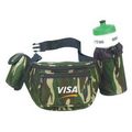 Camo Fanny Pack with Bottle & Cell Phone Pouch